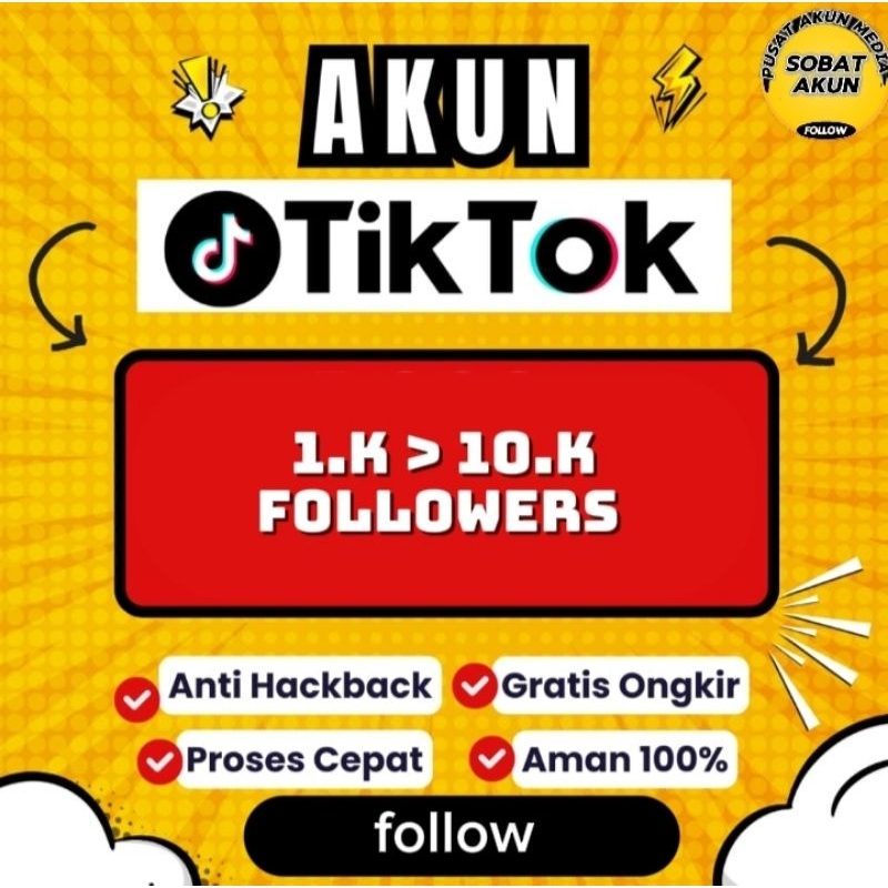 akun tiktok followers 1k > 10k real hasil fyp