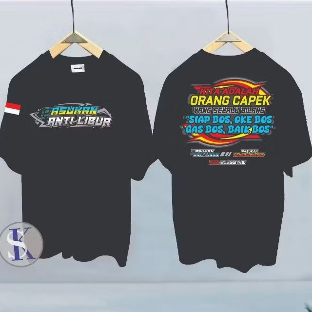 LIBUR, PAKAIAN PRIA ATASAN T-SHIRT KAOS GAMBAR DAN KATA LUCU.