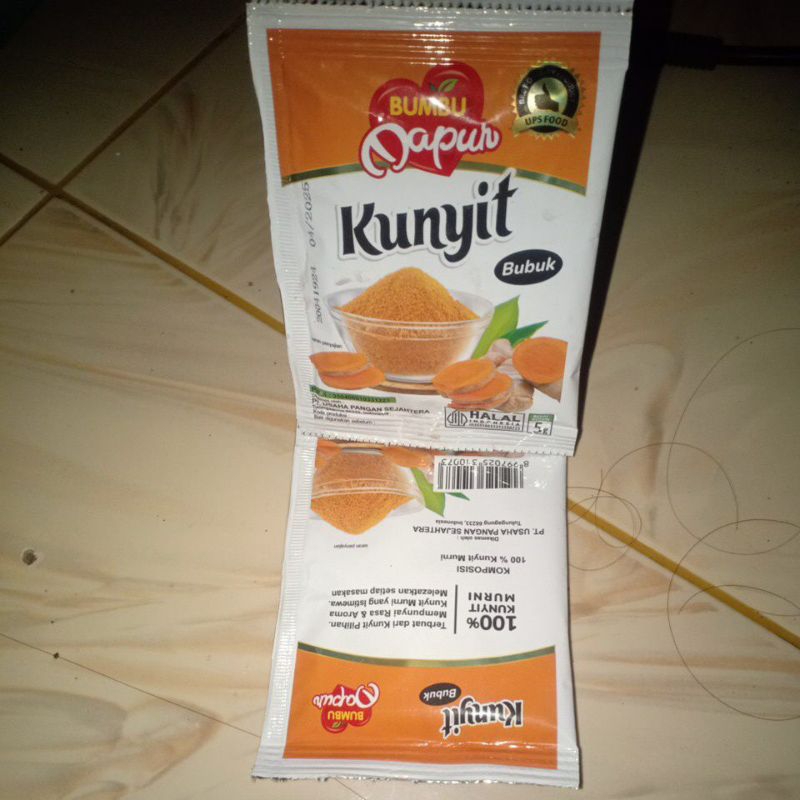 

kunyit bubuk bumbu dapur 5gram per sachet beli banyak gratis hadiah