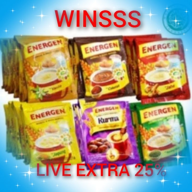 

ENERGEN ISI 5 PCS,,10 PCS ,, 15 PCS [ LIVE EXTRA 25%]