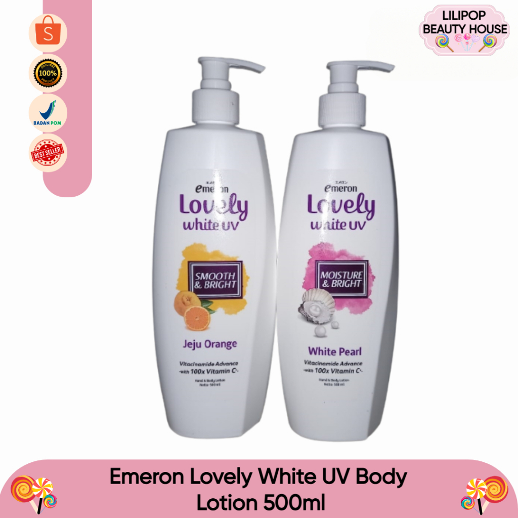 Emeron Lovely White UV Body Lotion 500ml/Emeron Lovely Hand & Body Lotion 500 ML/Emeron Lovely White