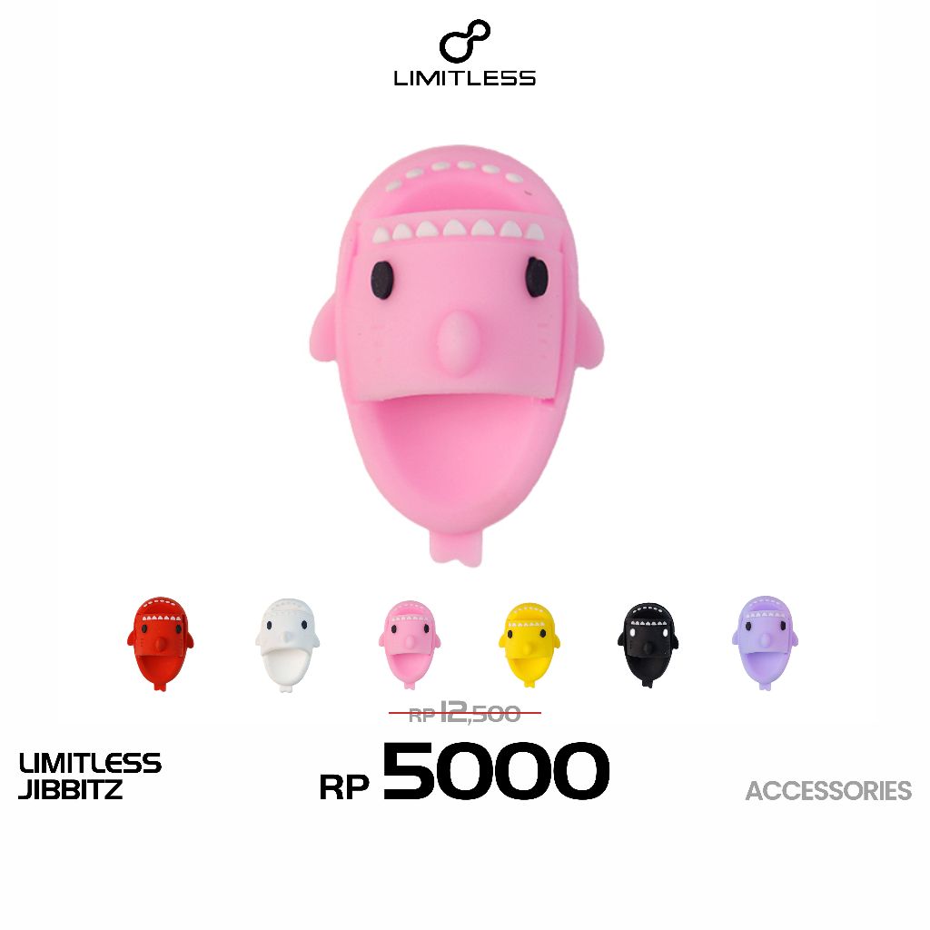 LIMITLESS Pin Aksesoris Sandal SHARK Terbaru 2026 Lucu Premium Pin Hiu Karakter Kekinian Unisex
