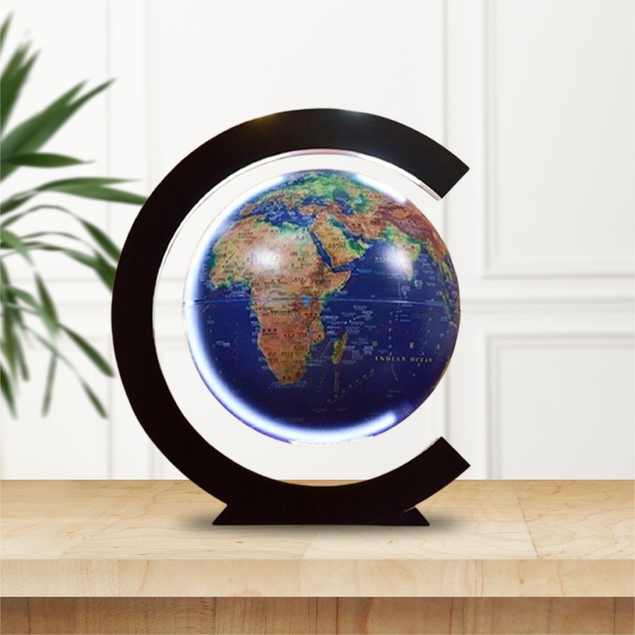 Dekorasi Kantor Ornamen Peta Dunia LED / Megnatic Levitation Globe M15