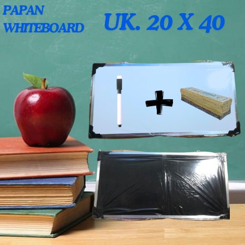 

WHITEBOARD UK. 20X40 FREE SPIDOL DAN PENGHAPUS