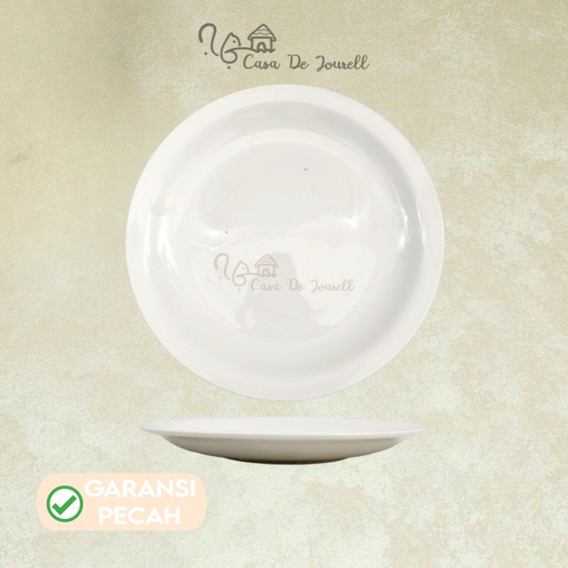 DEFECT- Piring Ceper 10.5” DLM P/ Keramik/Piring ceper putih polos/Piring ceper/Piring aesthetic