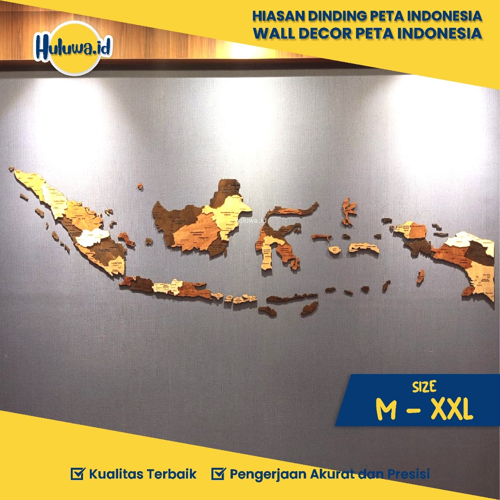 Hiasan Dinding Peta Indonesia Layer / Wall Decor Peta Indonesia / Peta Indonesia / Indonesia Maps / 