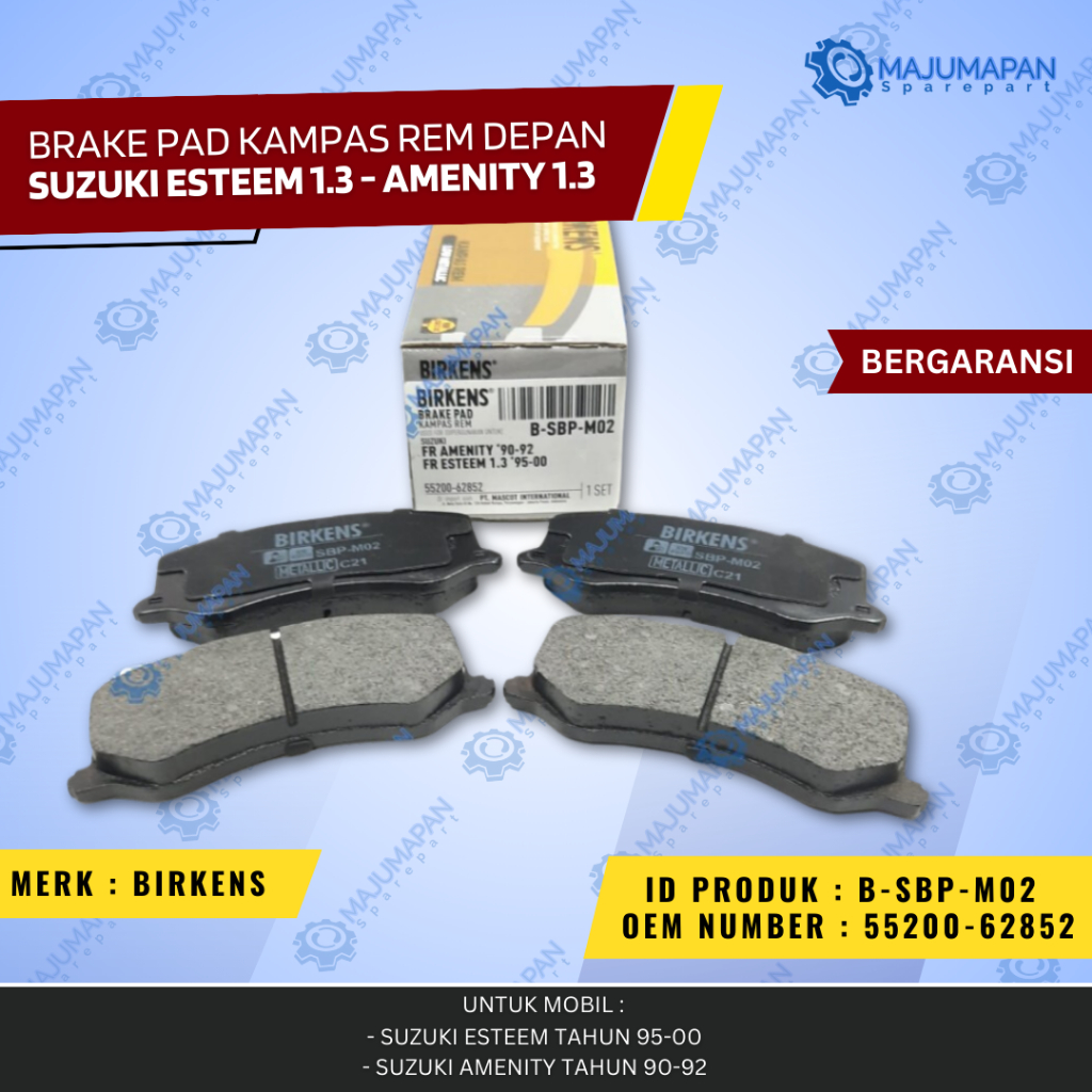 BRAKE PAD KAMPAS REM DEPAN SUZUKI ESTEEM 1.3 - AMENITY 1.3 BRK