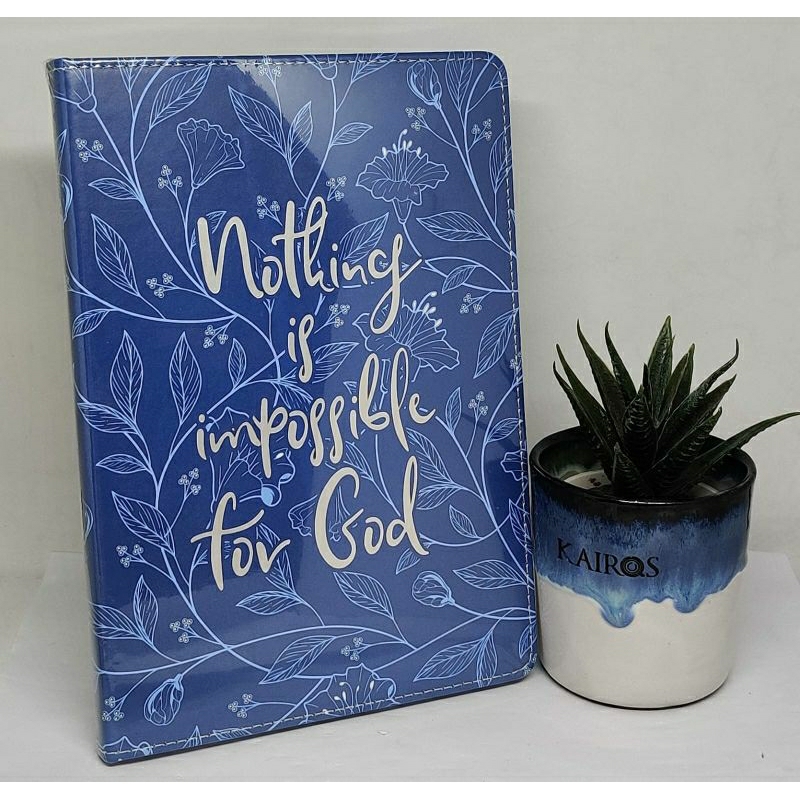 

Buku catatan rohani cover Lux Journal " nothing is imposibble for God'