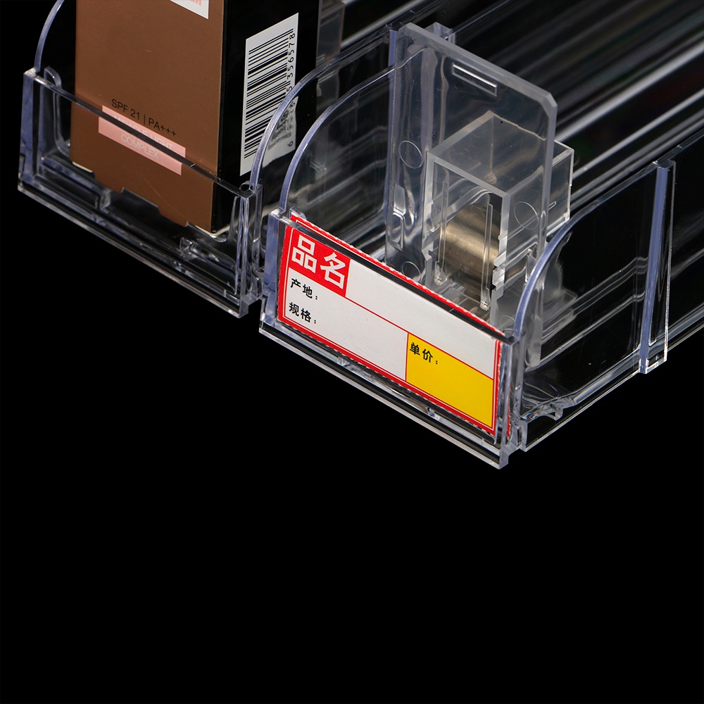 OneKlik - 28cm Pusher Rokokokok Rak Rokok Akrilik Rak Akrilik Dengan Pendorong 1 Baris