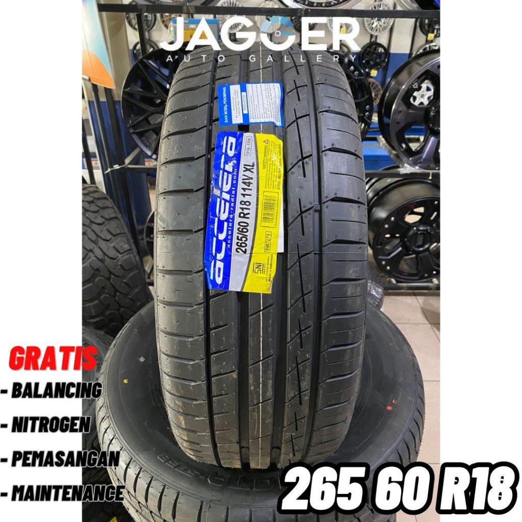Ban mobil pajero fortuner ring 18 265 60 accelera iota st68