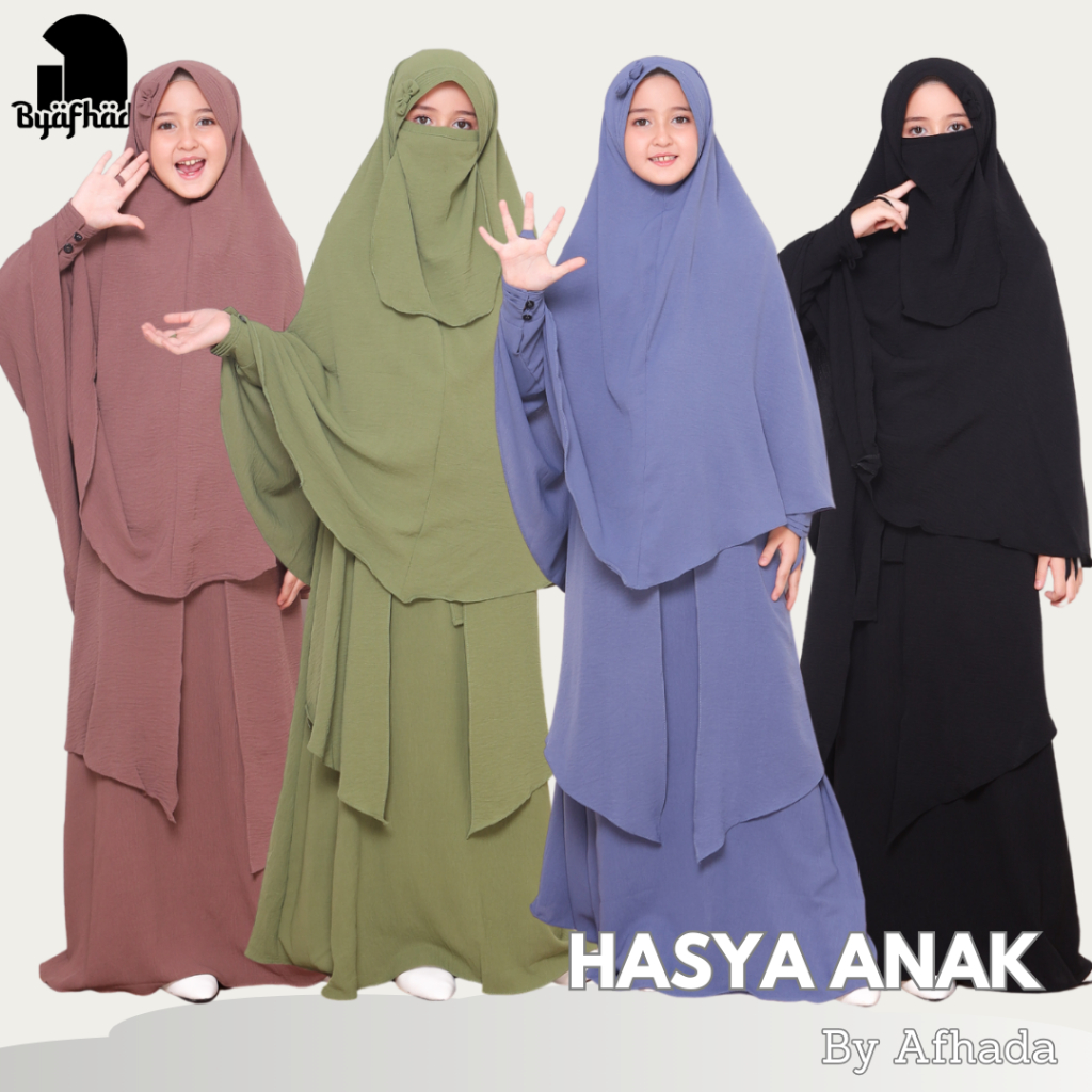 Byafhada Gamis Anak cadar Hasya Terbaru Baju & Hijab Syari Free Niqab