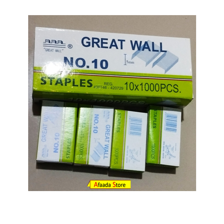

Isi Staples / Stapler GREAT WALL No 10 Ukuran Kecil