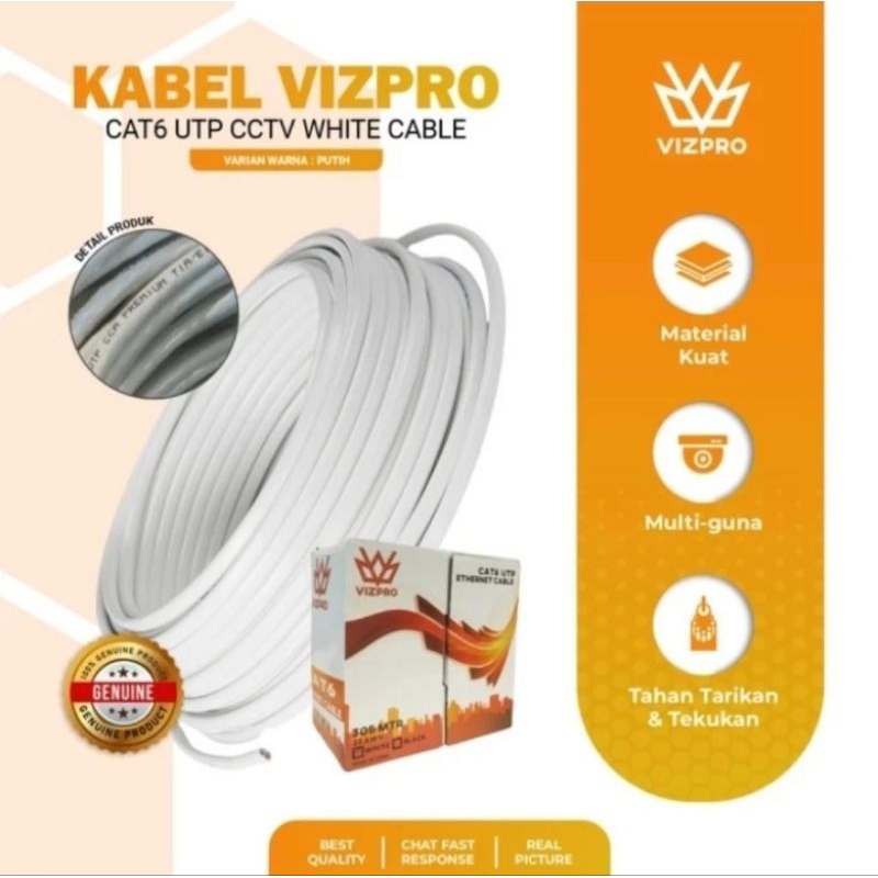 Vizpro Kabel LAN FTP Cat6 Premium 305m