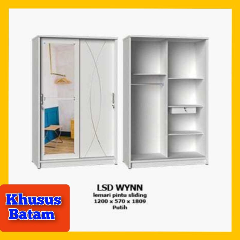 Lemari Pakaian Olympic Lsd Wynn (uk.120x57x190cm)lemari baju pintu sliding (KHUSUS BATAM)