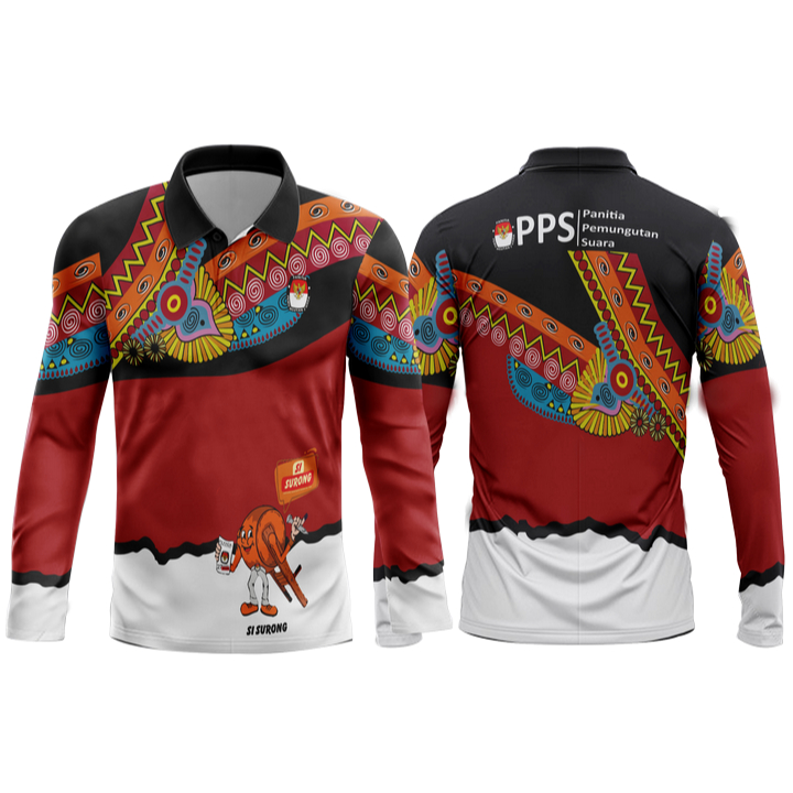 baju pps pilkada 2024 pemilu lengan panjang kpps fllprinting custom nama