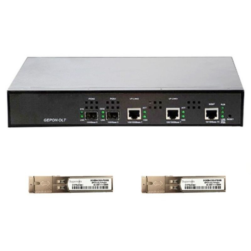 EPON OLT 2PON Ports FTTH CATV Carrier grade high density Fiber Optik - AS