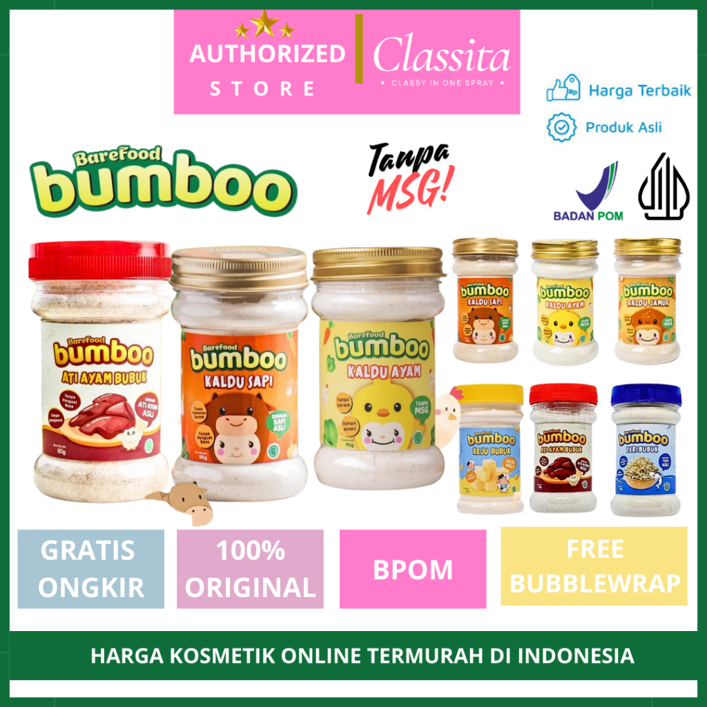 

. - BAREFOOD BUMBOO Kaldu Asli Ayam Jamur Sapi / Bumbu Mpasi Bayi Non Msg / Bumbu Masak