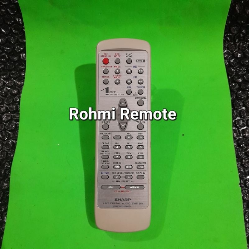 REMOTE REMOT DVD SHARP AUDIO SYSTEM RRMCG0257AWSA OR