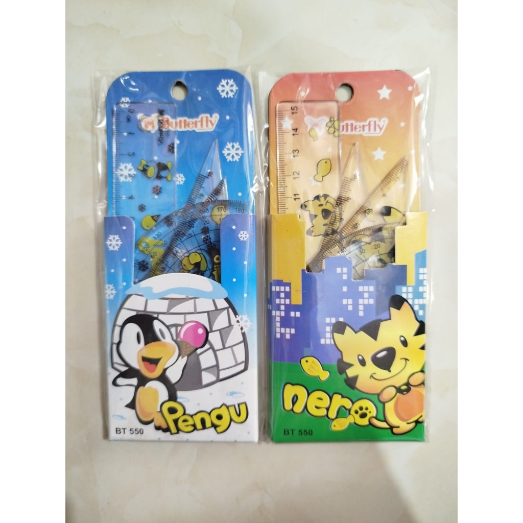 

Butterfly Penggaris Segitiga BT-550 / Set Penggaris