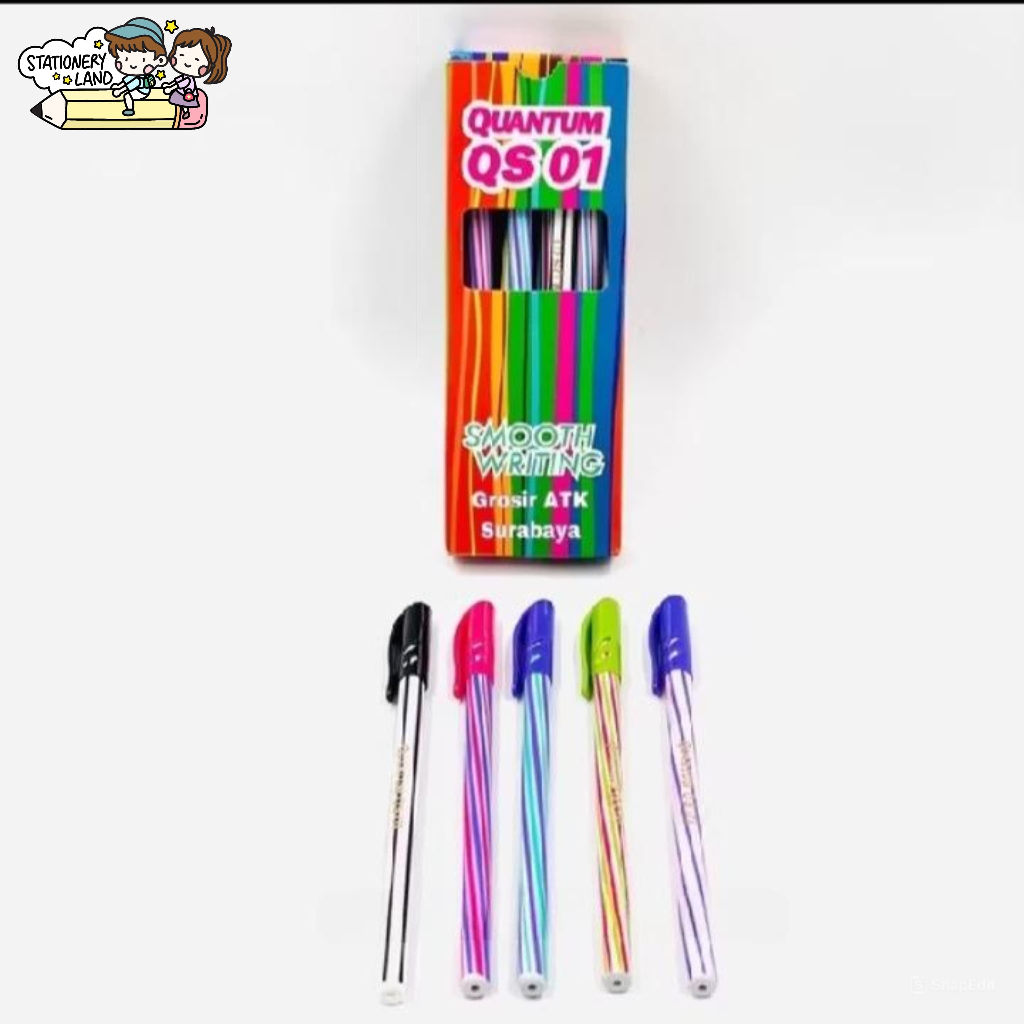 

( StaLand / DAPAT 1 BUAH ) BOLPEN QUANTUM QS-01 / Bolpoin Pulpen Standard Quantum QS-01 Murah Asli Bagus