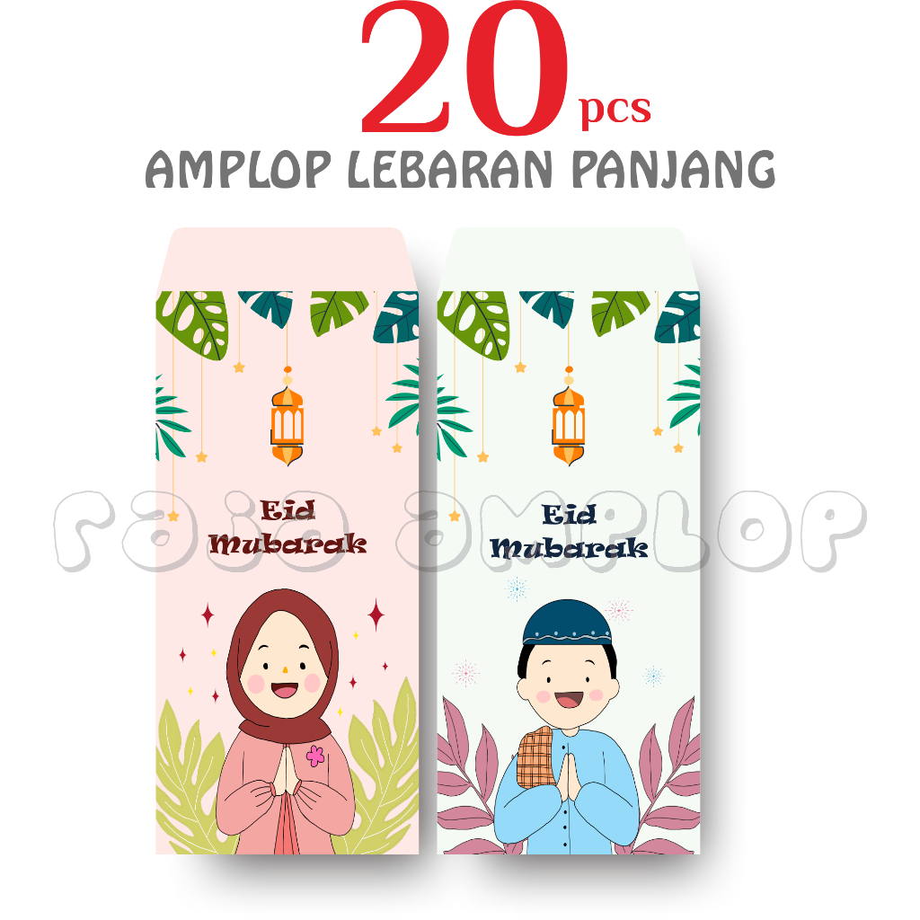 

BARU! RAJAamplop [Paket 20 pcs MIX 2 motif] - Angpao Lebaran Idul Fitri 2025 Motif Anak