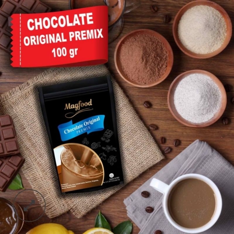 

Magfood Chocolate Original Premix 100gram & 1000gram (gratis ongkir)