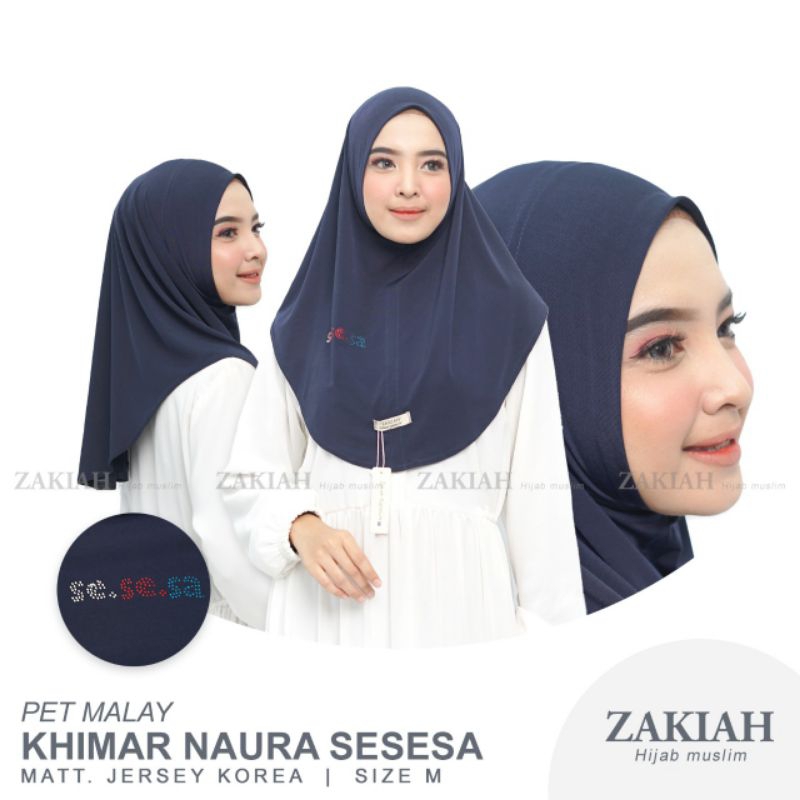 Jilbab instan Jersey Korea PED Malay NAURA SESESA Ori Zakiah