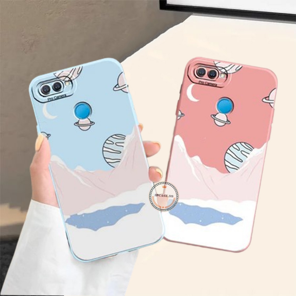#003 Case Oppo A5S/A12/ A7/A11k/F9/REALME 2 PRO/A3S/A1K/REALME C2 Motif Planet Luar Angkasa - Softca