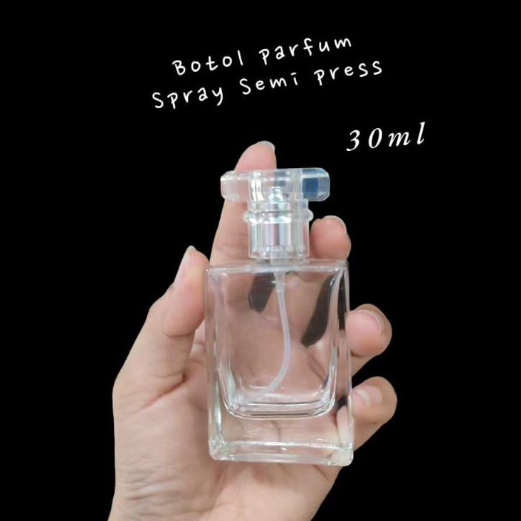 Botol Parfum Botol Kosong Parfum Botol Spray semi Press Press 30ml Botol Semprot Kaca Bening Transpa