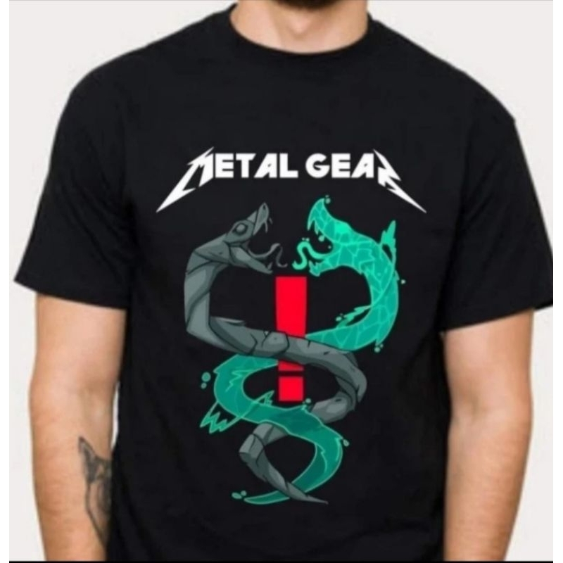 kaos t-shirt metal gear solid n liquid snake