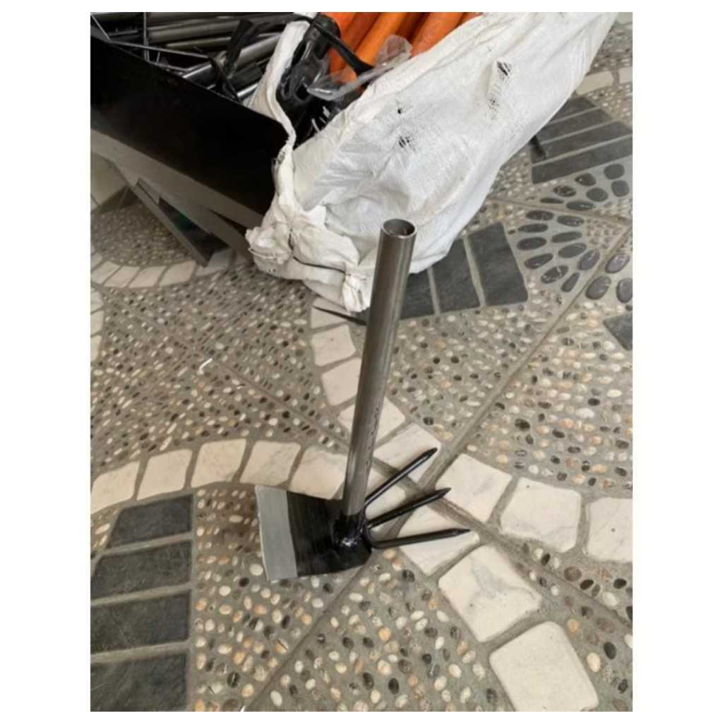 cangkul garukan multifungsi gagang besi pacul taman/cangkul mini 2 fungsi