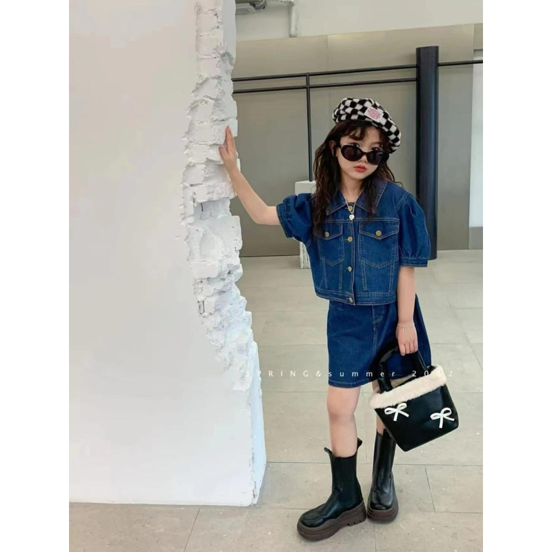 Setelan Import Anak Rok Jeans Baju Setelan Anak Korean Style