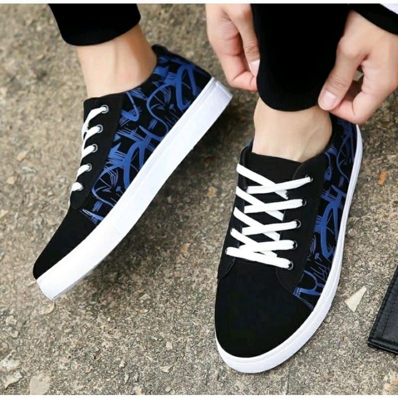 Sepatu pria old scholl motif corak/terlaris