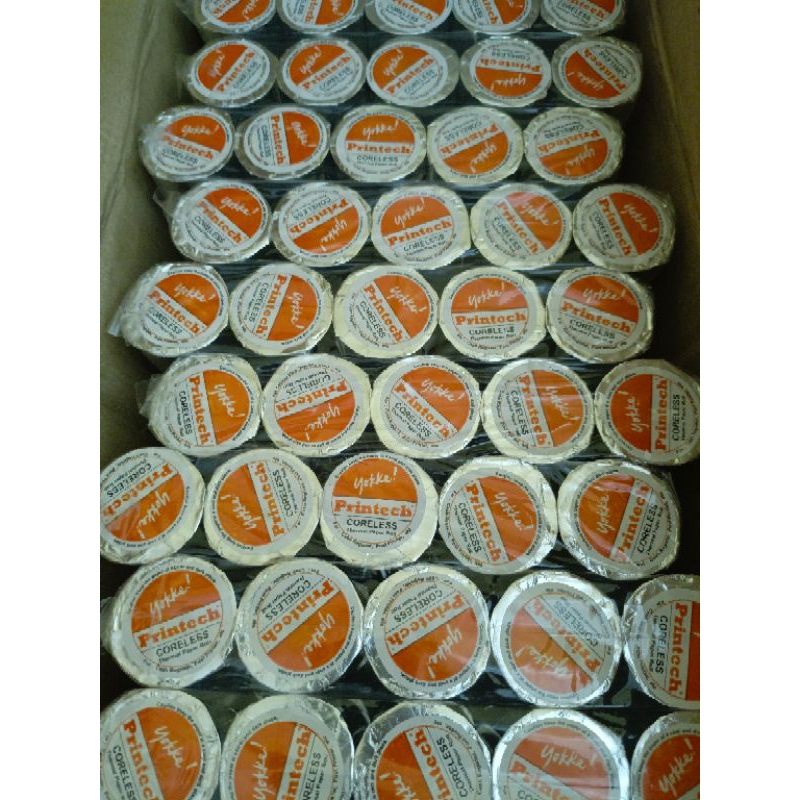 

KERTAS THERMAL 1 KARDUS (100ROLL) LOGO YOKKE UKURAN 57/56x18mm
