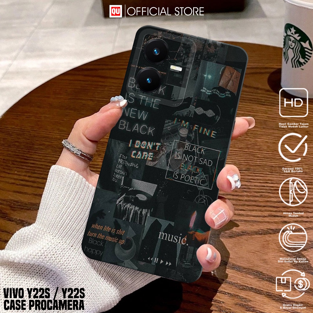 Case Vivo Y22/Vivo Y22S - Casing Vivo Y22/Vivo Y22S Motif AESTH - Softcase Hp Vivo Y22/Y22S - Siliko