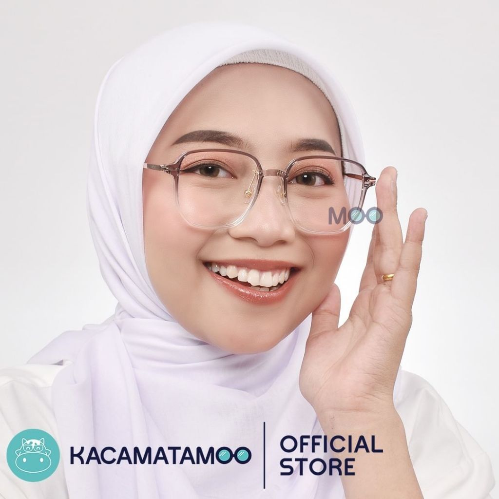 KACAMATAMOO Frame Square Kacamata Kotak SQ1007 | Kacamata Minus Silinder Fashion Wanita stylish