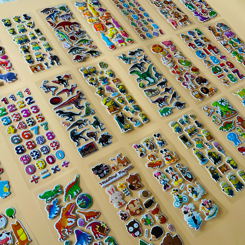 

MINION STIKER TIMBUL / STICKER 3D LUCU UNTUK JURNAL DAN REWARD