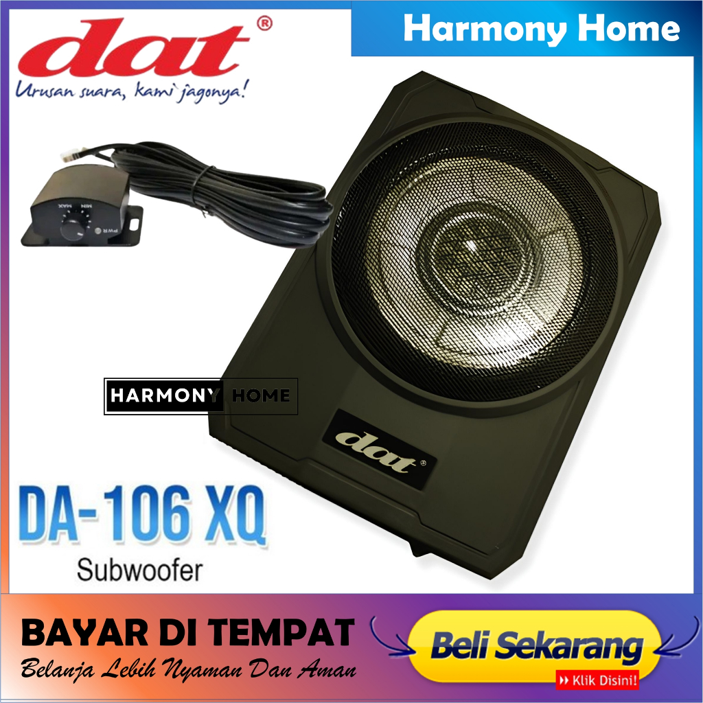Subwoofer Kolong DAT DA-106XQ Speaker Kolong Slim Underseat Subwoofer 10" Inch 400Watt
