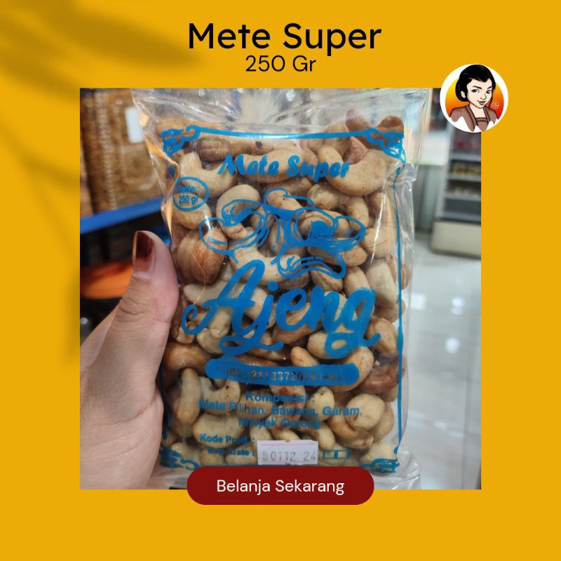 

METE SUPER RASA ORIGINAL 250GR/ JAJANAN METE/ CAMILAN METE/ SNACK KEMASAN