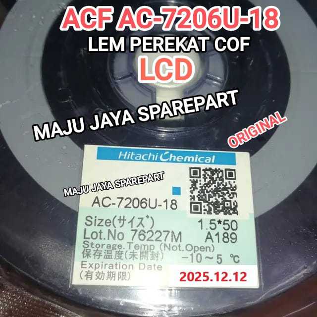ACF AC 7206U-18 lem ic cof lcd tv / lem perekat tcon acf ac - lem ic cof lcd tv - lem tikon t con ti