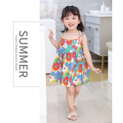DRESS ANAK MOTIF CANTIK TALI KECIL HARGA MURAH