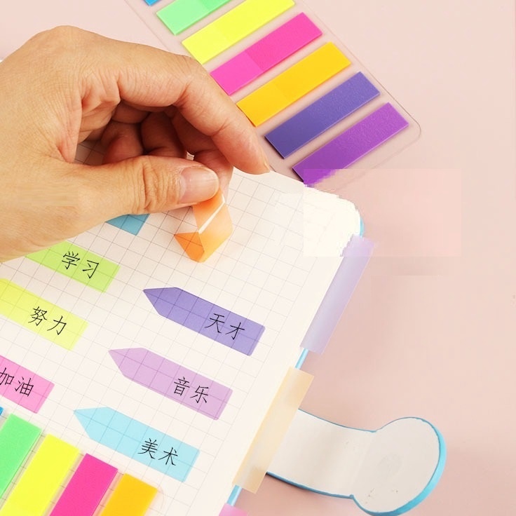 

DISKON MENGEJUTKAN 5 Pack Sticky Notes Waterproof Anti Air Transparan Plastik Memo GMST265