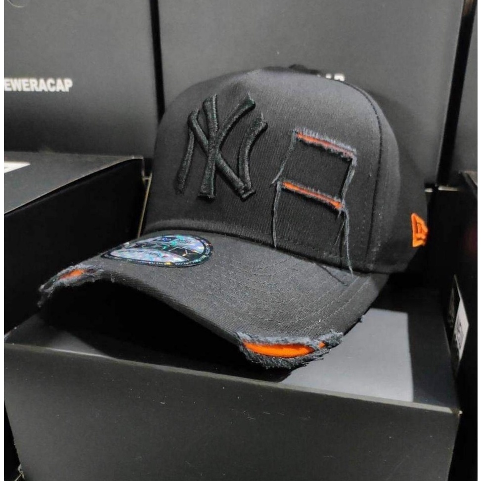Update Terbatas Topi NY Pria Distro Murah Topi Distro Pria dan wanita motif sobek Keren Simpel Kekin