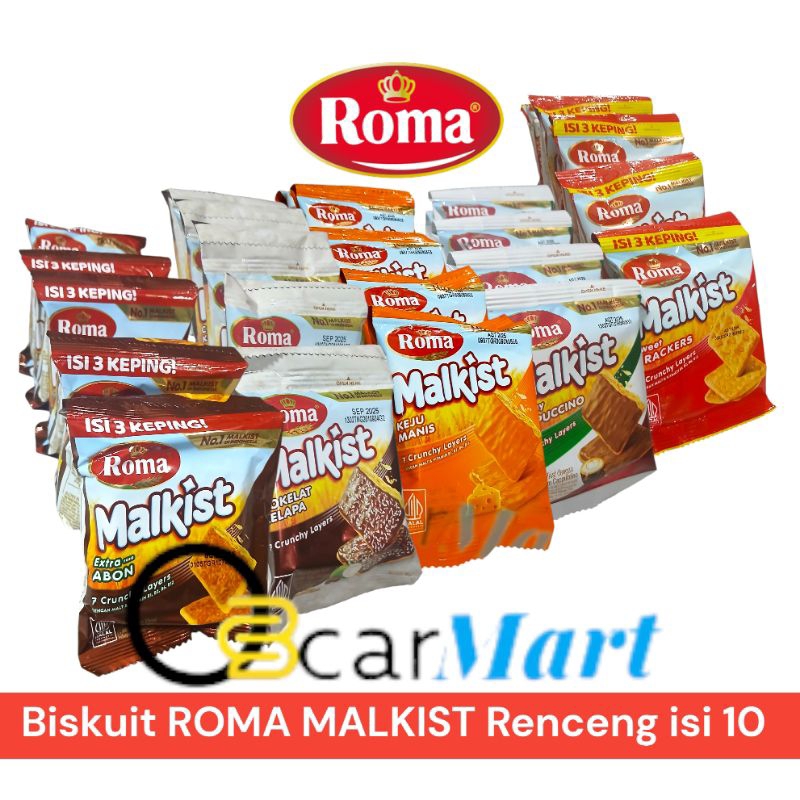 

Biskuit ROMA MALKIST Renceng isi 10