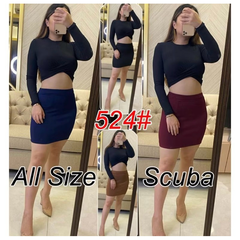 ROK MINI SCUBA SPAN- ROK PENDEK - SKIRT MINI HITAM - ROK SPAN PENDEK KERJA - SKIRT SCUBA MINI