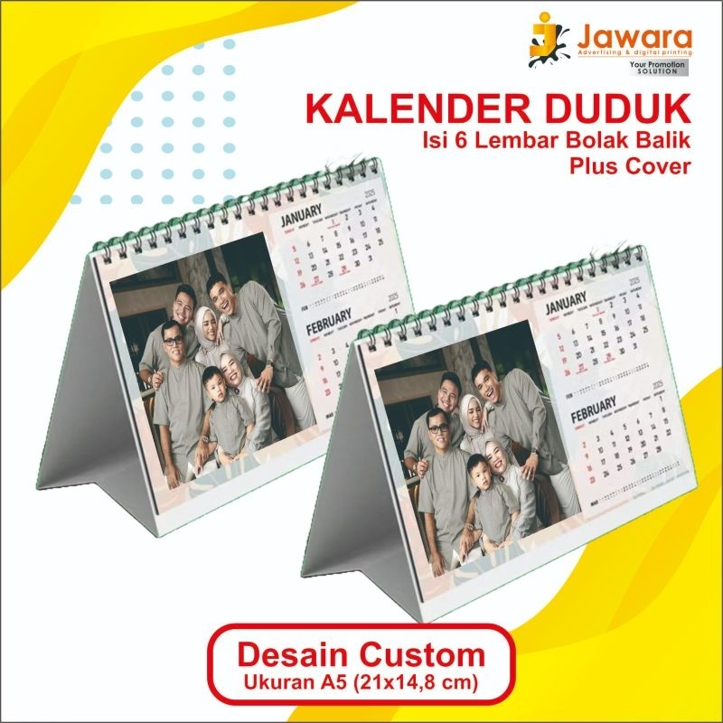 

Kalender Meja / Kalender Duduk Perusahaan Tahun 2025, 6 lembar bolak balik, Jawara Printing, Ponorogo, Magetan, Madiun, Nagwi