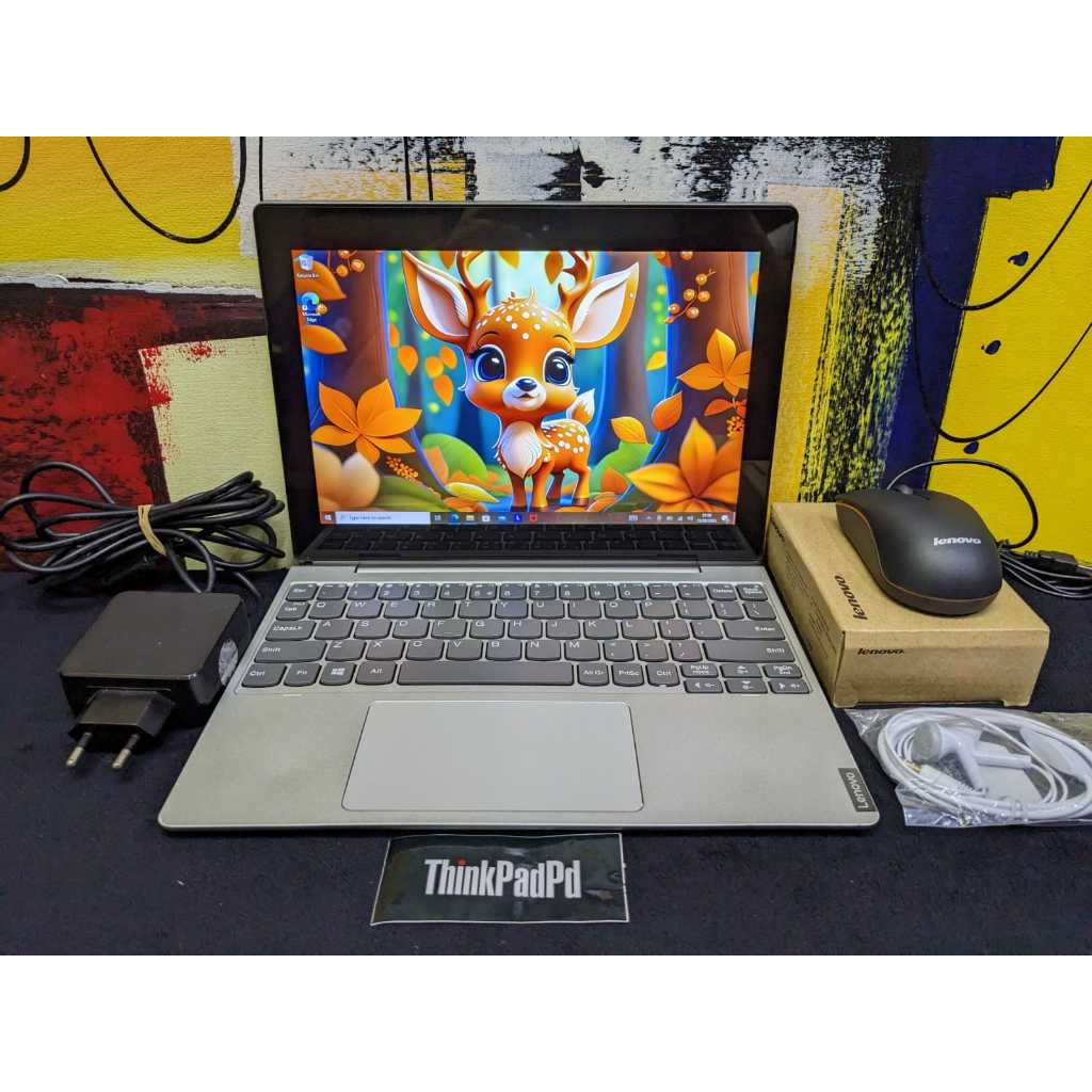 Laptop Tablet Lenovo 2in1 Ideapad D330 Celeron N4020 Touch Ram 8Gb SSD 128Gb Slim Mulus