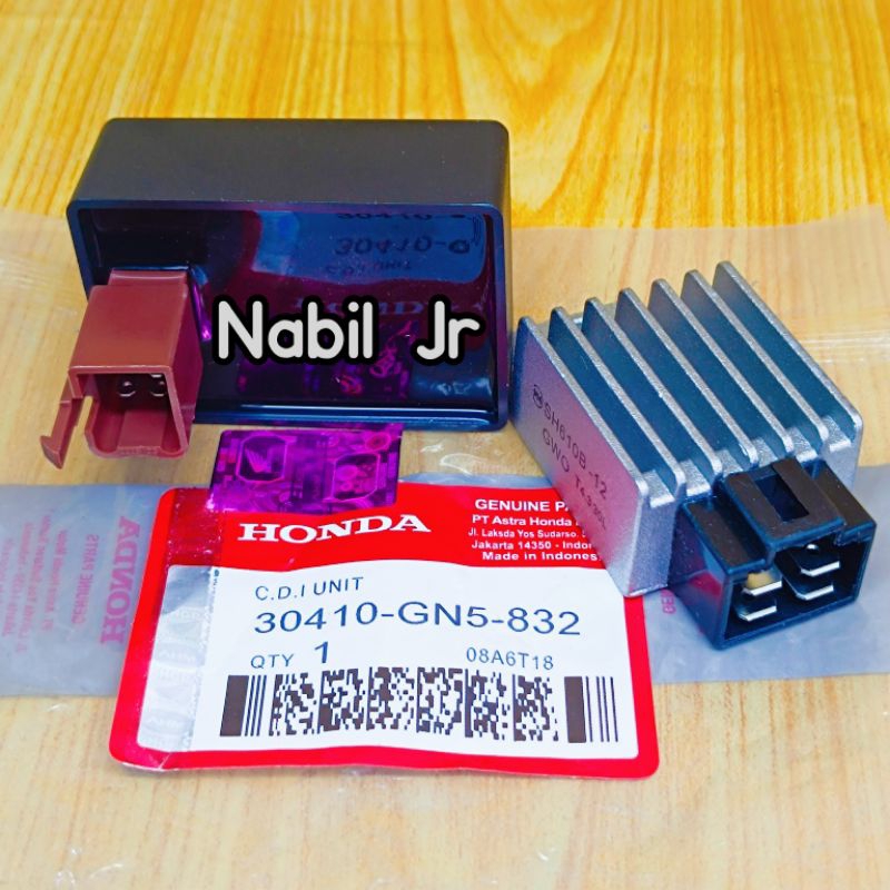 CDI UNIT ASSY GN5 + KIPROK REGULATOR HONDA GRAND SUPRA X LAMA HONDA WIN ORI