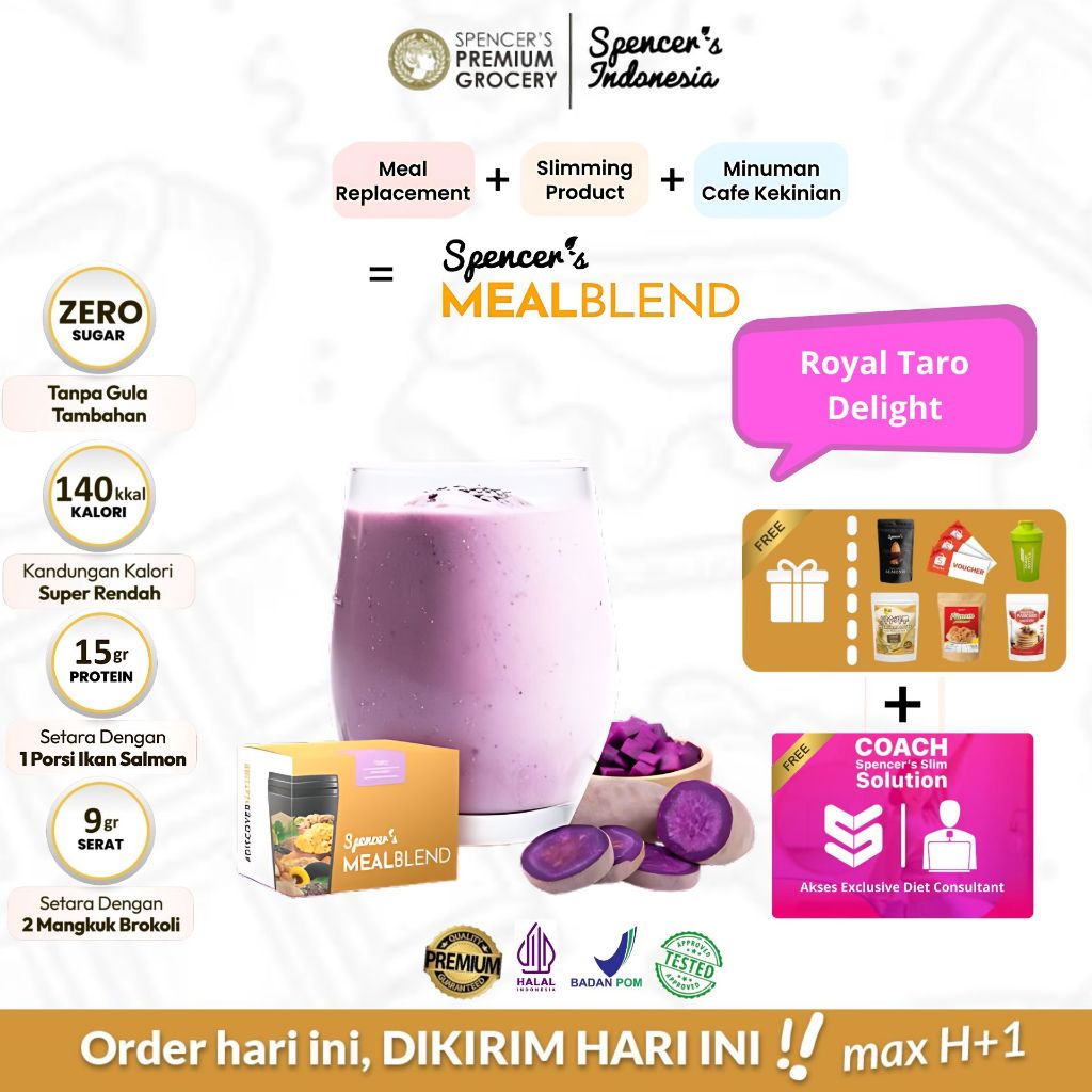 

Spencer's MealBlend Royal Taro Delight - Multigrain Slimming Drink Pengganti Makanan