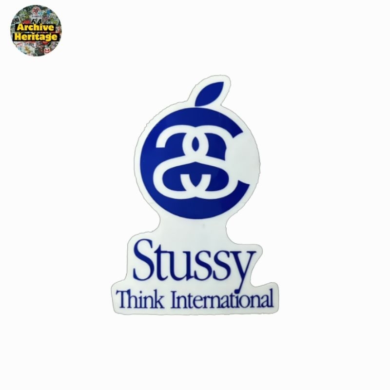 

sticker Stussy Think International brand clothing streetwear hypebeast stiker